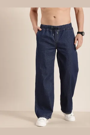 HERE&NOW Men Baggy Fit Pure Cotton Jeans