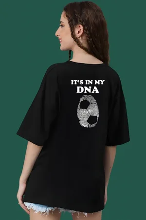 DressBerry Women Typography Printed Round Neck Cotton Oversized T-shirt
