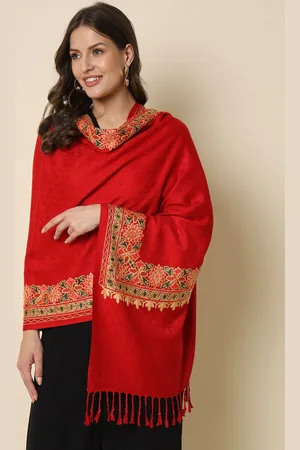 HERE&NOW Ethnic Motifs Embroidered Shawl