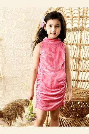 BAESD Girls Printed High Neck Top With Skirt Clothing Set