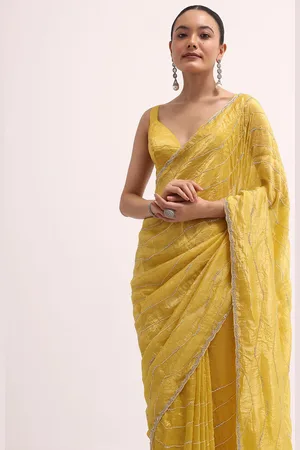 KALKI Fashion Embellished Pure Crepe Saree