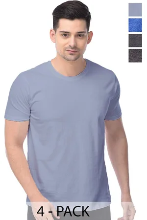 Color Capital Pack Of 4 Round Neck Cotton T-shirts