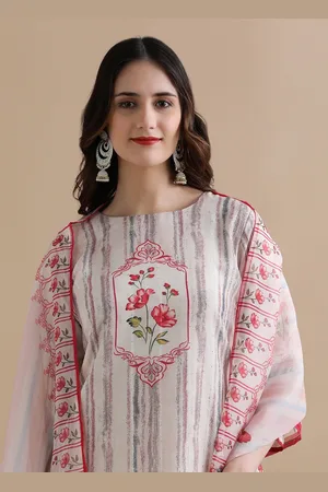 Jaipur Women Ethnic Motifs Embroidered Regular Sequinned Kurta with Trousers & With Dupatta