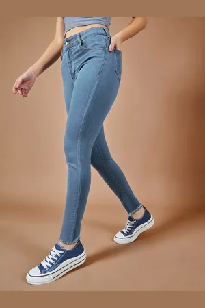 DOLCE CRUDO Women Skinny Fit High-Rise Clean Look Stretchable Jeans