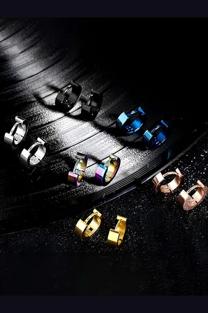 KARISHMA KREATIONS Set Of 5 Gold-Plated Circular Hoop Earrings