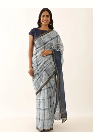 Taneira Checked Zari Silk Cotton Saree