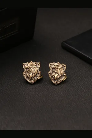 COSA NOSTRAA Men Gold-Toned Eagle Shield Collar Tips Accessory Gift Set