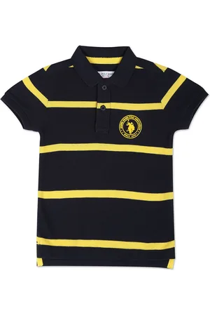Ralph Lauren Boys Pure Cotton Striped Polo Collar T-shirt