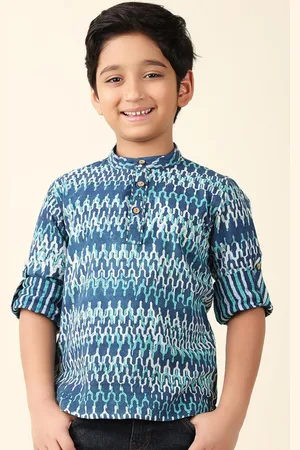 Fabindia Boys Abstract Printed Cotton Kurta