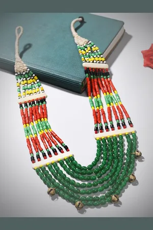 Bamboo Tree Jewels Vintage Naga Beaded Tribal Necklace