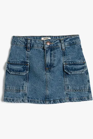 Koton Girls Mini Denim A-Line Skirts