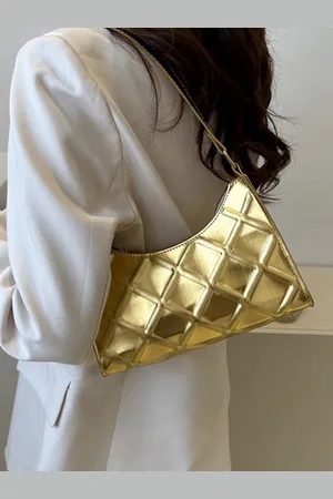 Styli Diamond Metallic Shoulder Bag