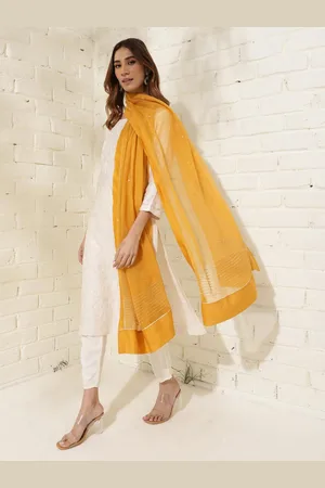 Fabindia Embroidered Cotton Silk Dupatta