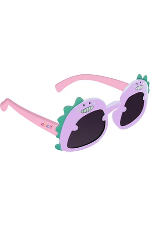 Spiky Kids Oval Dinosaur Sunglasses with UV Protected Lens 1672_pur_blk