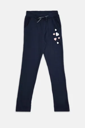 Pantaloons Girls Navy Blue Pure Cotton Jeggings