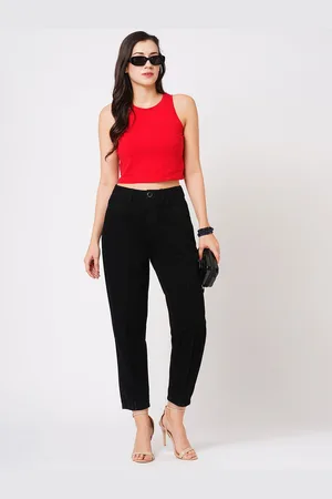 Globus Women Black Boyfriend Fit Mid-Rise Clean Look Cotton Jeans