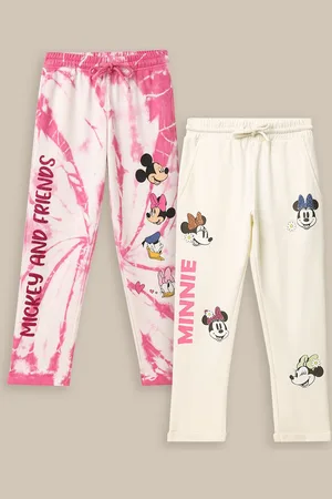 Kidsville Girls Pack Of 2 Micky & Friends Printed Track Pants