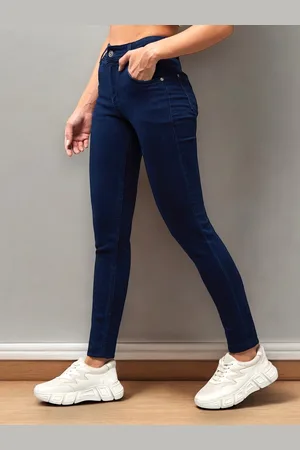 DOLCE CRUDO Women Skinny Fit Slash Knee Stretchable Jeans
