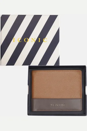 ICONIC Men Colourblocked Leather Two Fold Wallet