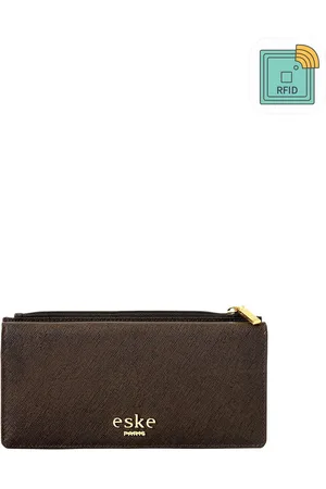 Eske Esk Kyle Women Brown Textured Leather Two Fold Wallet