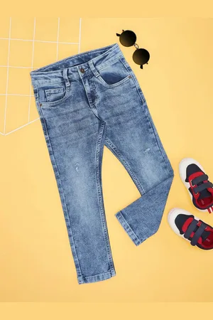 Pantaloons Boys Low Distress Heavy Fade Cotton Jeans
