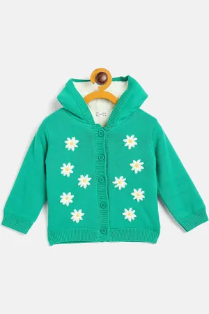 JWAAQ Girls Floral Printed Cardigan