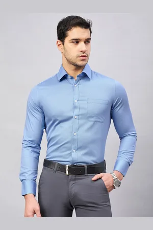 LOUIS STITCH Comfort Geometric Printed Cotton Formal Shirt