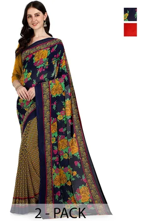 ANAND SAREES Floral Saree Pack of 2