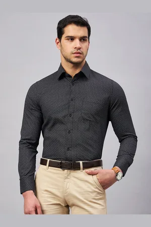 LOUIS STITCH Comfort Fit Abstract Printed Formal Cotton Shirt