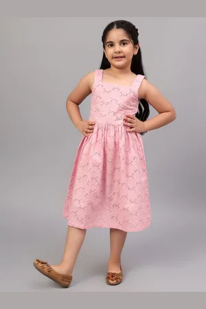 BAESD Girls Fit & Flare Schiffli Midi Dress