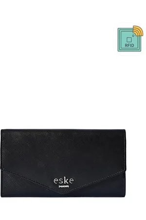 Eske Women Textured Leather Three Fold Wallet