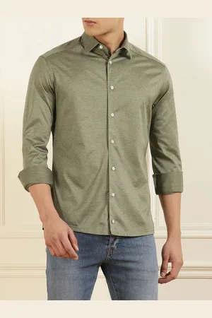 Eton Men Green Comfort Pure Cotton Casual Shirt