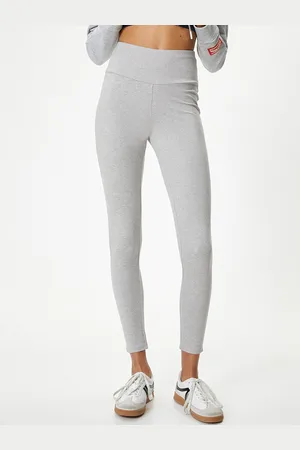 Koton Women High-Rise Ankle-Length Tights