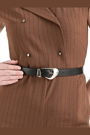 Kazo Women Solid Buckle Belt