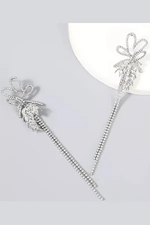 Avant Garde Leaf Shaped Drop Earrings