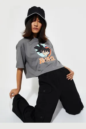 Max Collection URB_N Women Dragon Ball Z Printed Crop T-shirt