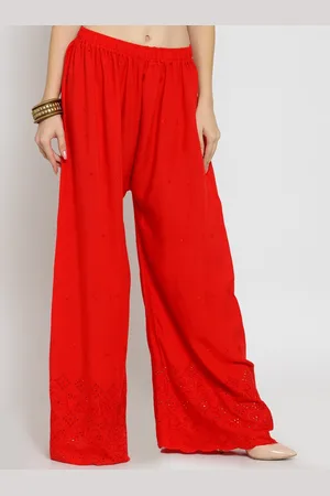 Castle Women Self Design Wide Leg Palazzos