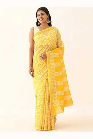 Taneira Paisley Printed Zari Silk Cotton Saree