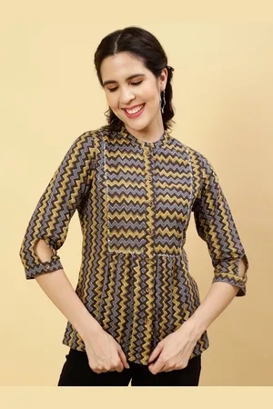 Jaipur Women Zig-Zag Printed Top