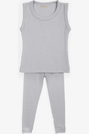 Kanvin Boys Grey Ribbed Thermal Set