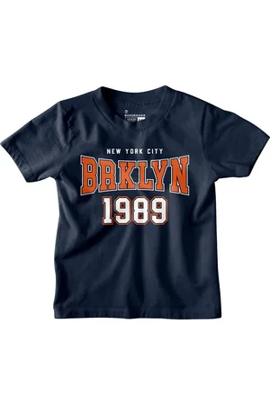 BonOrganik Boys Varsity Printed Round Neck Cotton T-shirt
