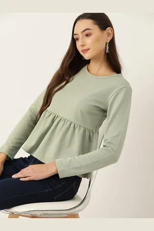 DressBerry Checked Peplum Top