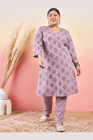 Sztori Printed V-Neck Straight Kurta With Trouser