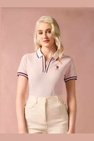 Ralph Lauren Solid Polo Collar Cotton T-Shirt