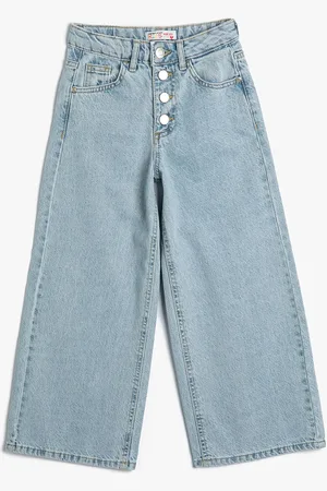 Koton Girls Clean Look Mid-Rise Straight Fit Cotton Jeans