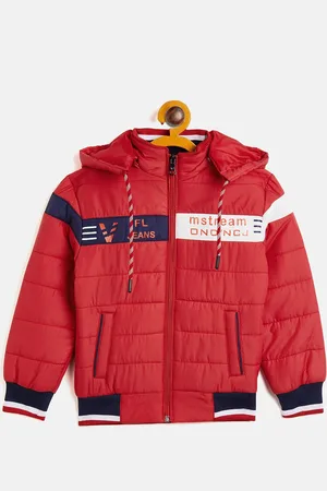 Camey Boys Red Blue Lightweight Bomber Jacket