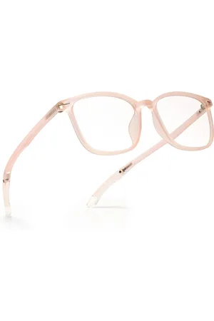 Royal Son Unisex Pink Full Rim Square Frames With Hard Case