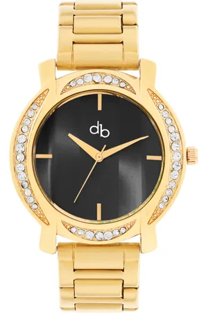 DressBerry Women Brass Embellished Dial & Straps Analogue Watch DB-SS24-19D