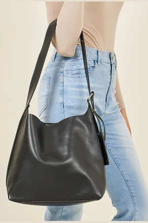 Styli Black Bucket Shoulder Bag