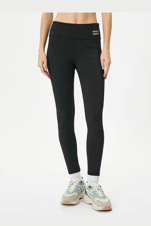 Koton Women Mid-Rise Ankle Length Training or Gym Tights
